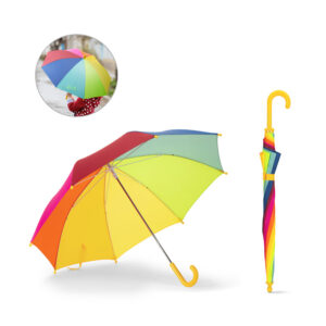 Guarda-chuva colorido para criança de 19″ em poliéster 190T