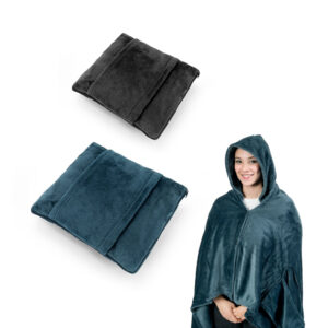 Manta 3 em 1 em tecido polar (220 g/m²) ideal para viagens